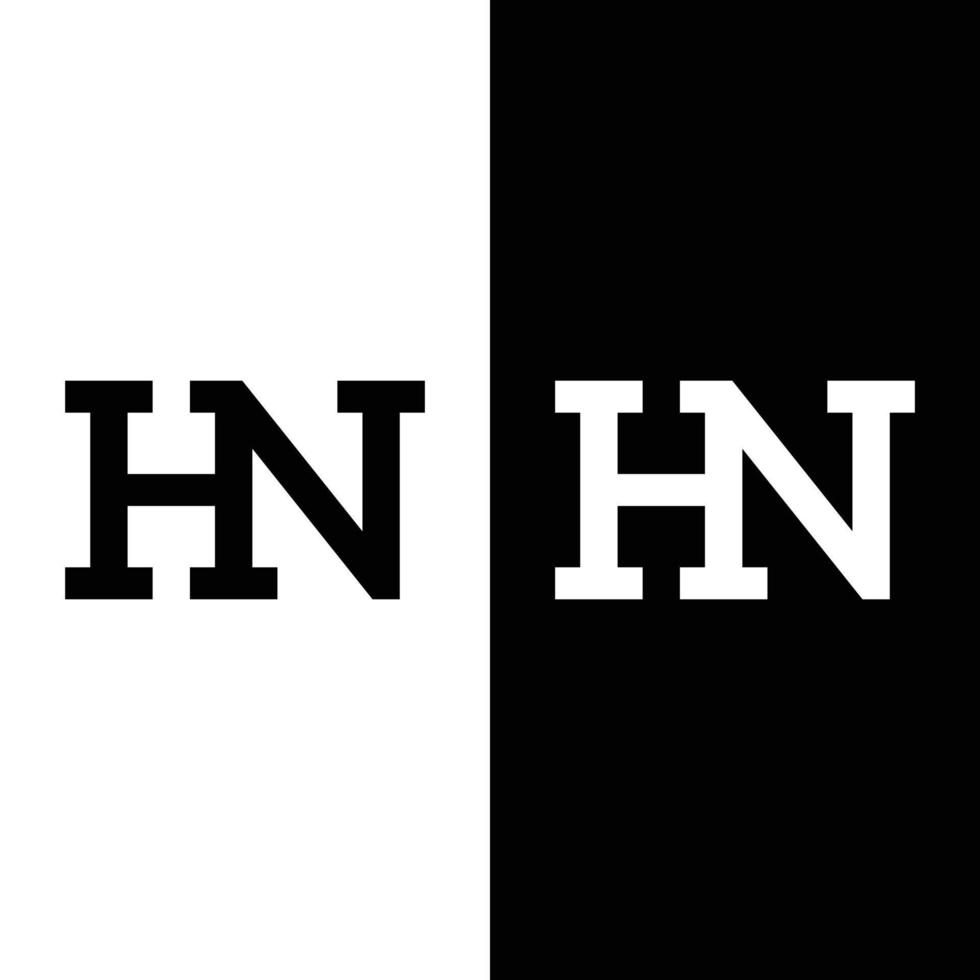 hn hn nh brief monogram eerste logo ontwerpsjabloon. geschikt voor algemene sport fitness bouw financiering bedrijf zakelijke winkel kleding in eenvoudige moderne stijl logo-ontwerp. vector