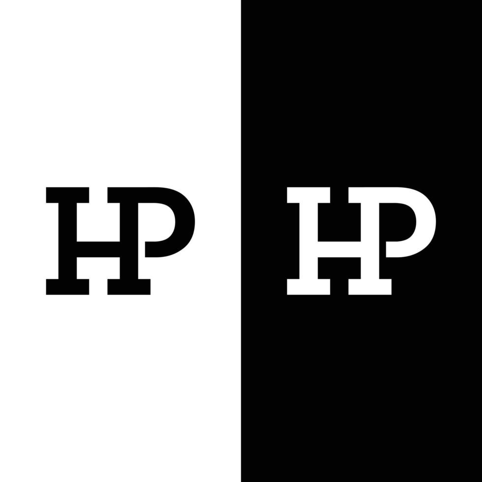 hp hp ph brief monogram eerste logo ontwerpsjabloon. geschikt voor algemene sport fitness bouw financiering bedrijf zakelijke winkel kleding in eenvoudige moderne stijl logo-ontwerp. vector