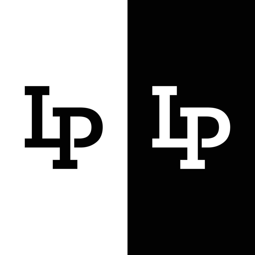 lp lp pl brief monogram eerste logo ontwerpsjabloon. geschikt voor algemene sport fitness bouw financiering bedrijf zakelijke winkel kleding in eenvoudige moderne stijl logo-ontwerp. vector