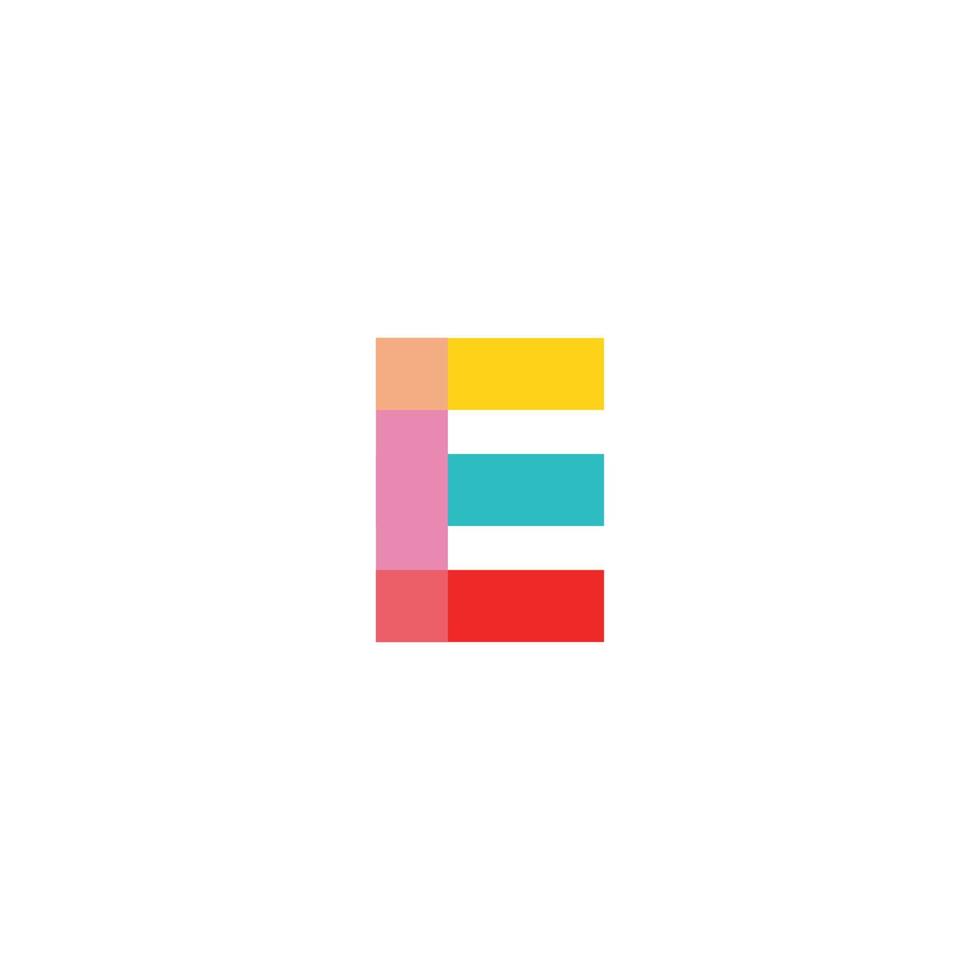 een kleurrijk letter e-logo of pictogramontwerp vector