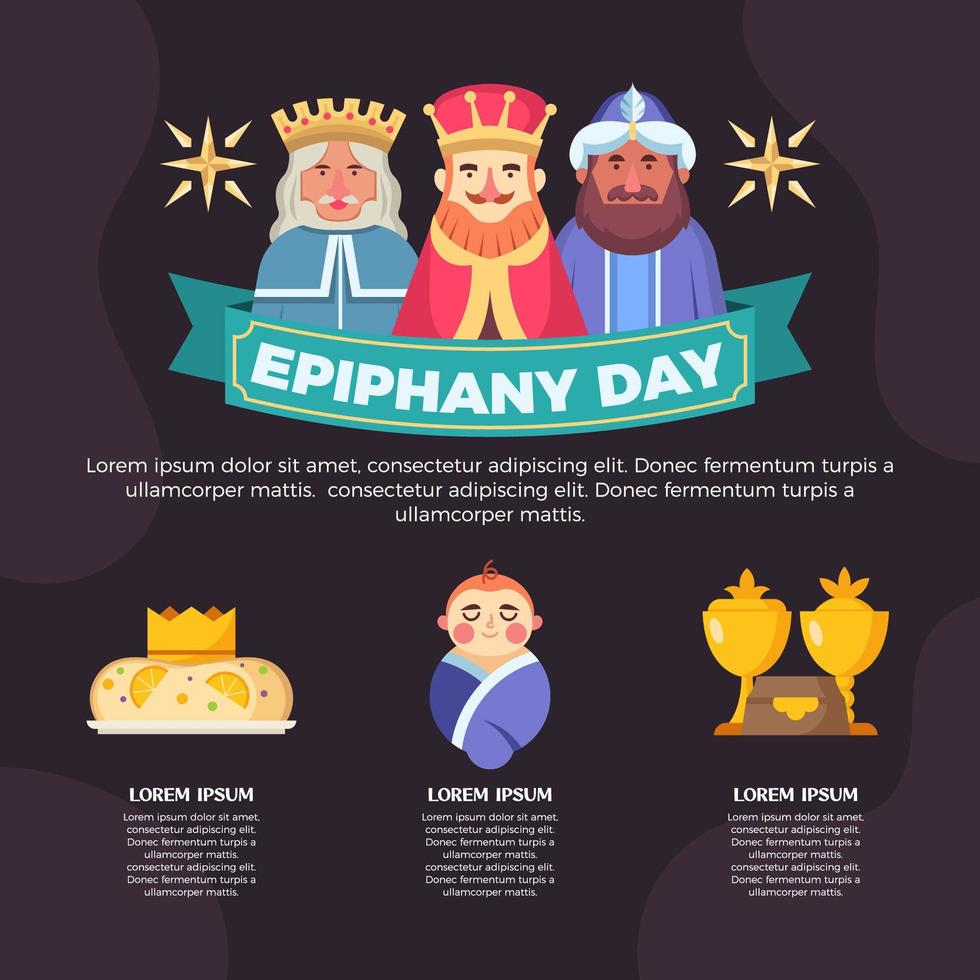 epifanie dag infographic vector