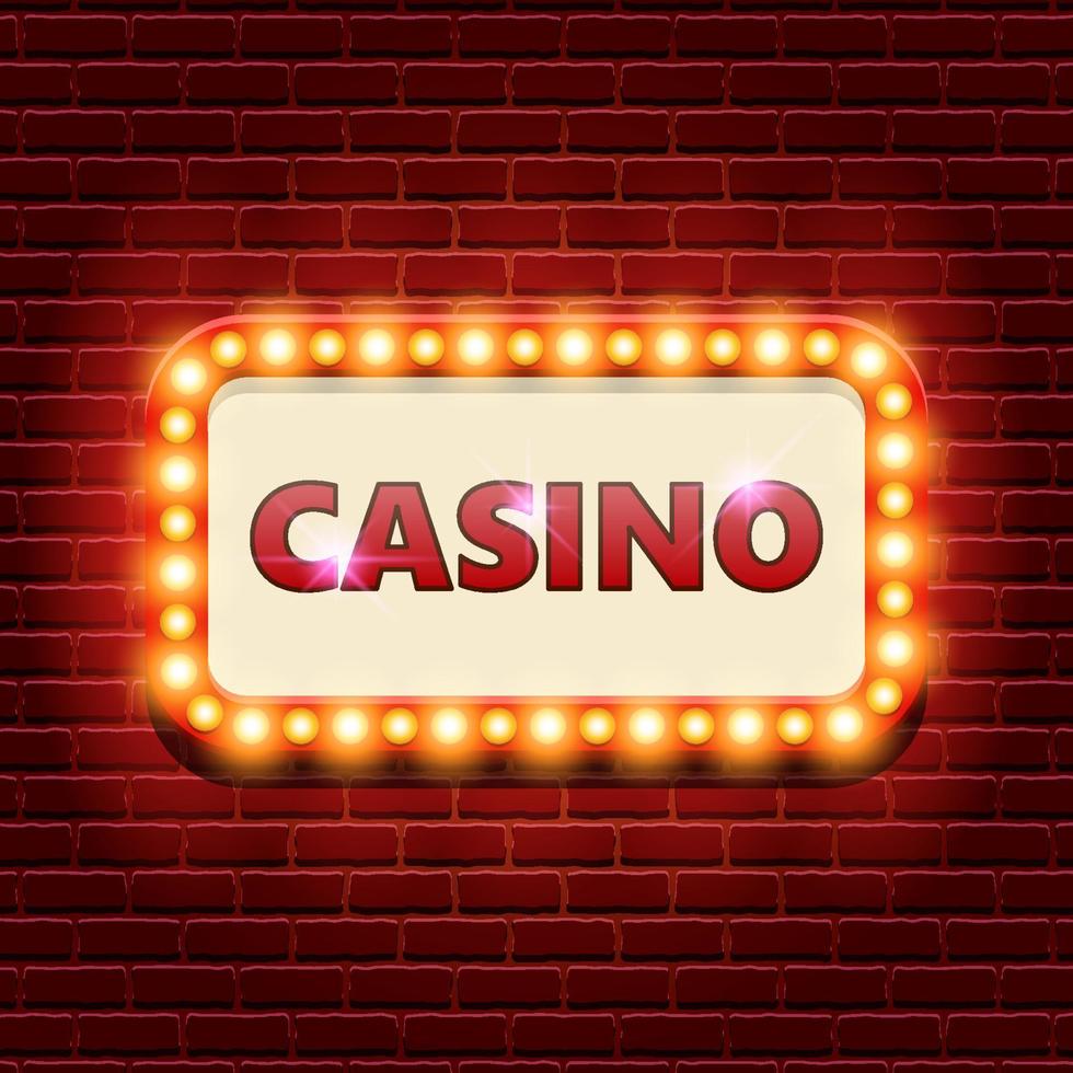 sjabloon voor retro-banner van casino vector