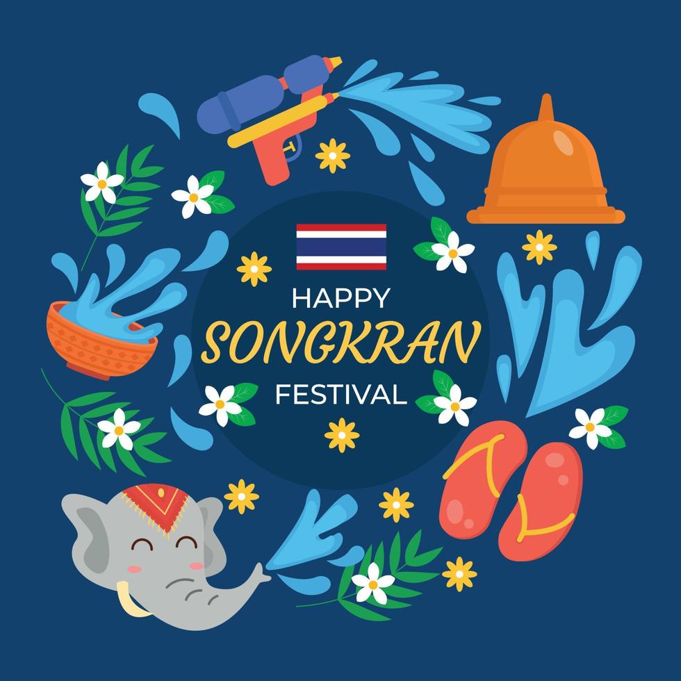 songkran festivalviering vector