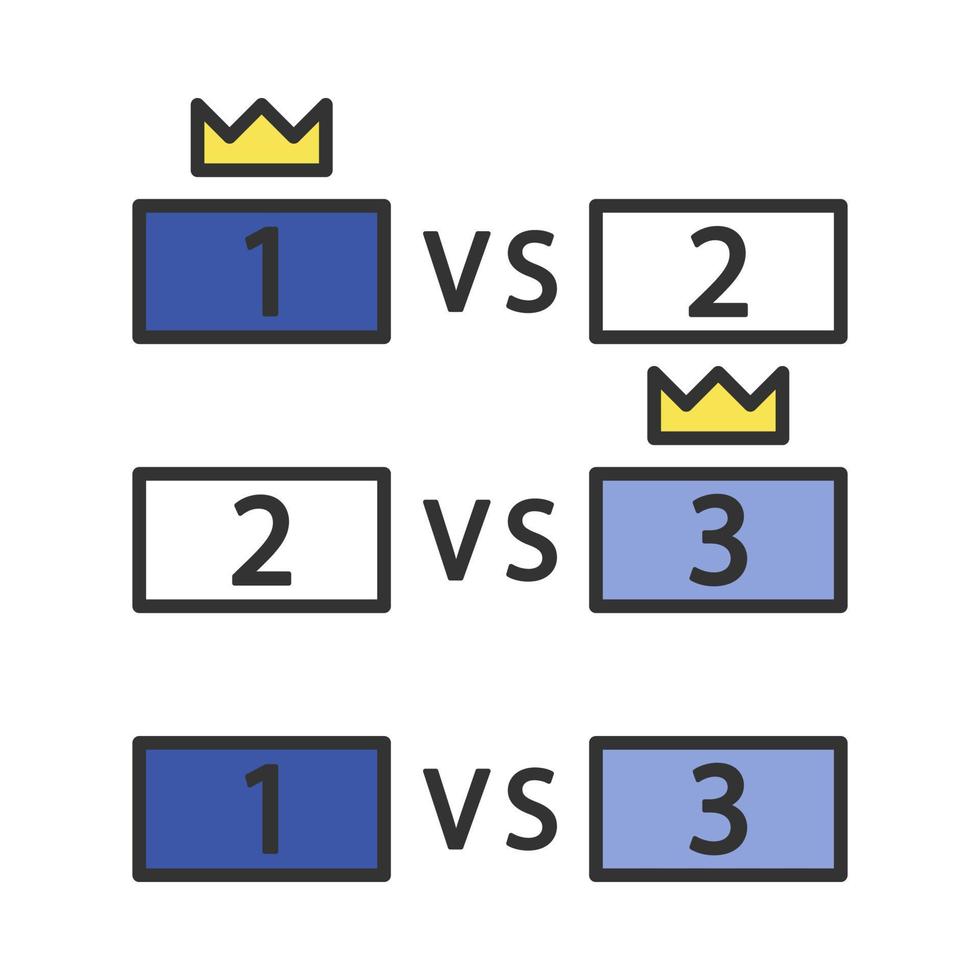 esports toernooi kleur icoon. teamspel. cybercompetities. kampioenschap videogames. geïsoleerde vectorillustratie vector