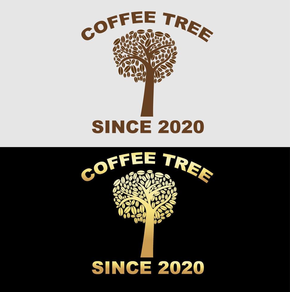 koffie boom ontwerp sjabloon logo vector