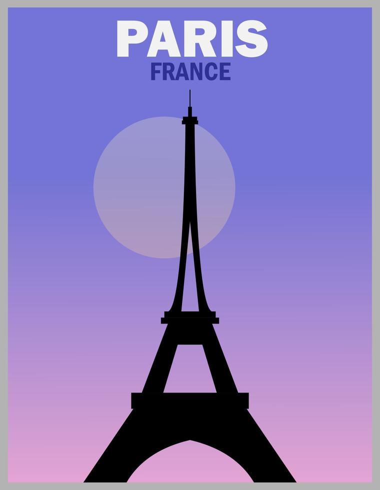 illustratie vector ontwerp van retro en vintage poster van parijs