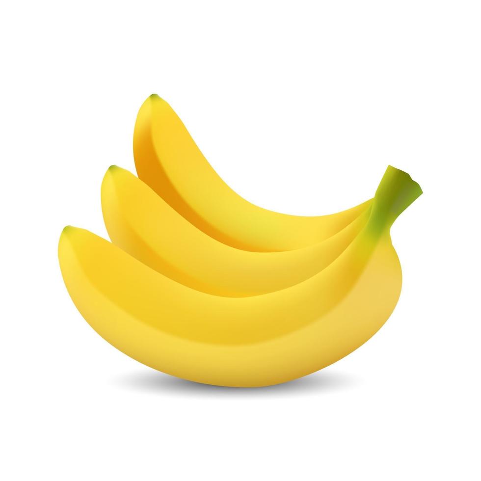 banaan vector geïsoleerd op een witte achtergrond.