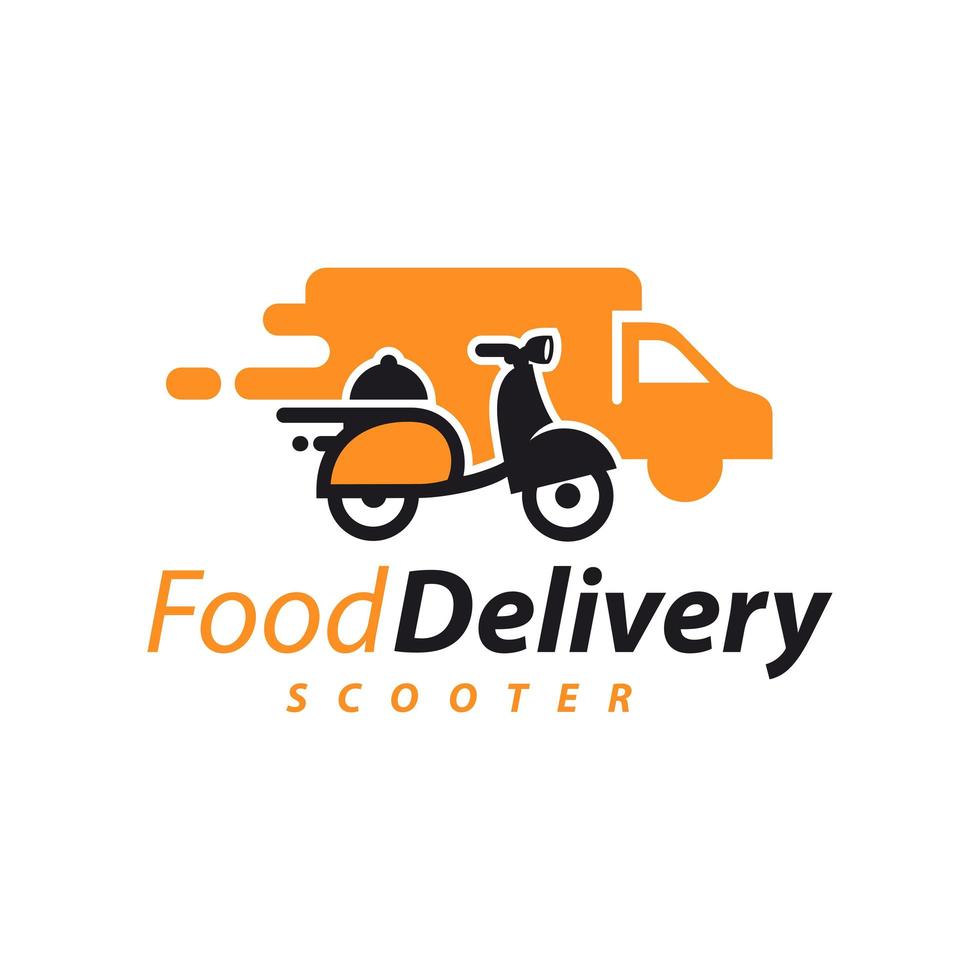 logo-ontwerp voor voedselbezorging vector