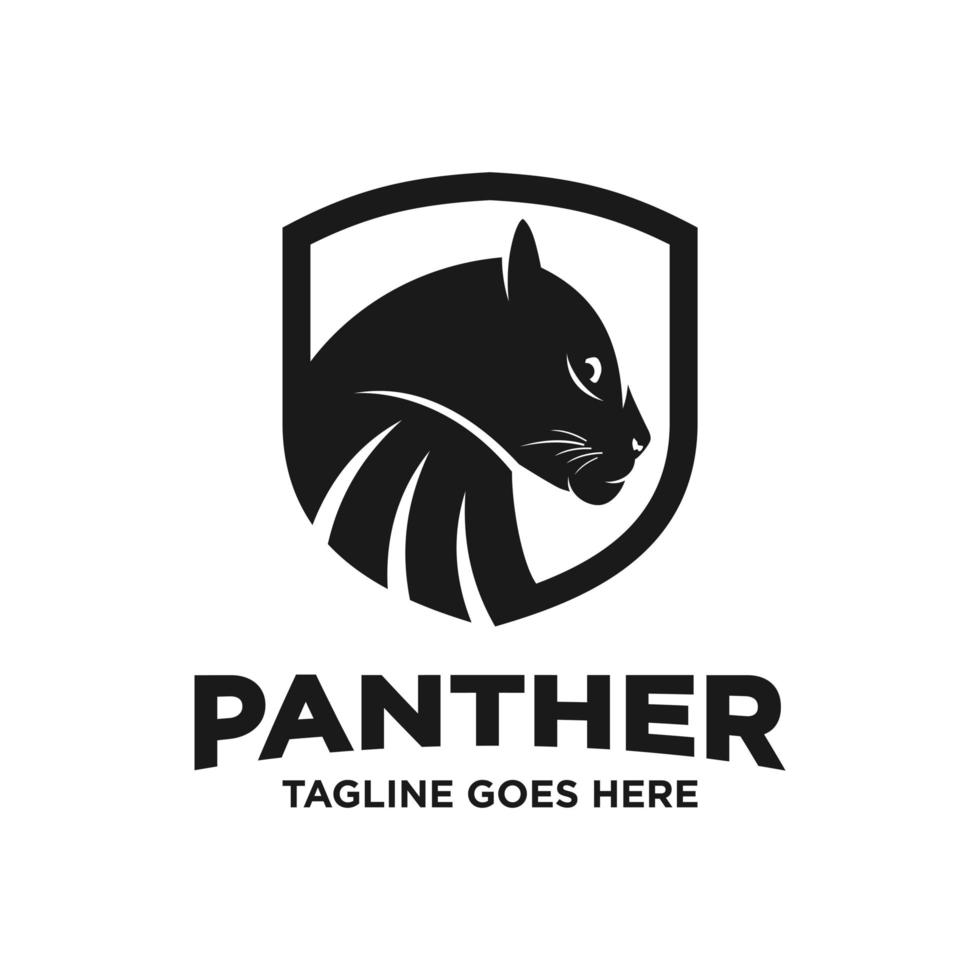 zwarte panter logo ontwerpsjabloon vector