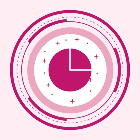 Cirkeldiagram pictogram ontwerp vector