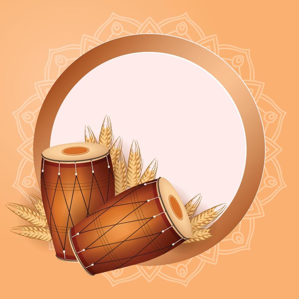 Lohri festival achtergrond vector