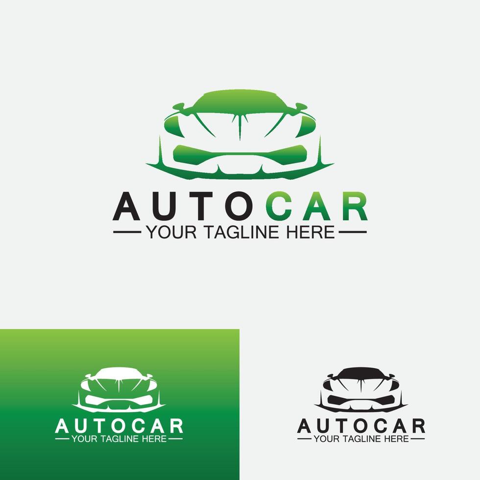 auto auto logo ontwerp met concept sportwagen voertuig pictogram silhouette.vector illustratie ontwerpsjabloon. vector