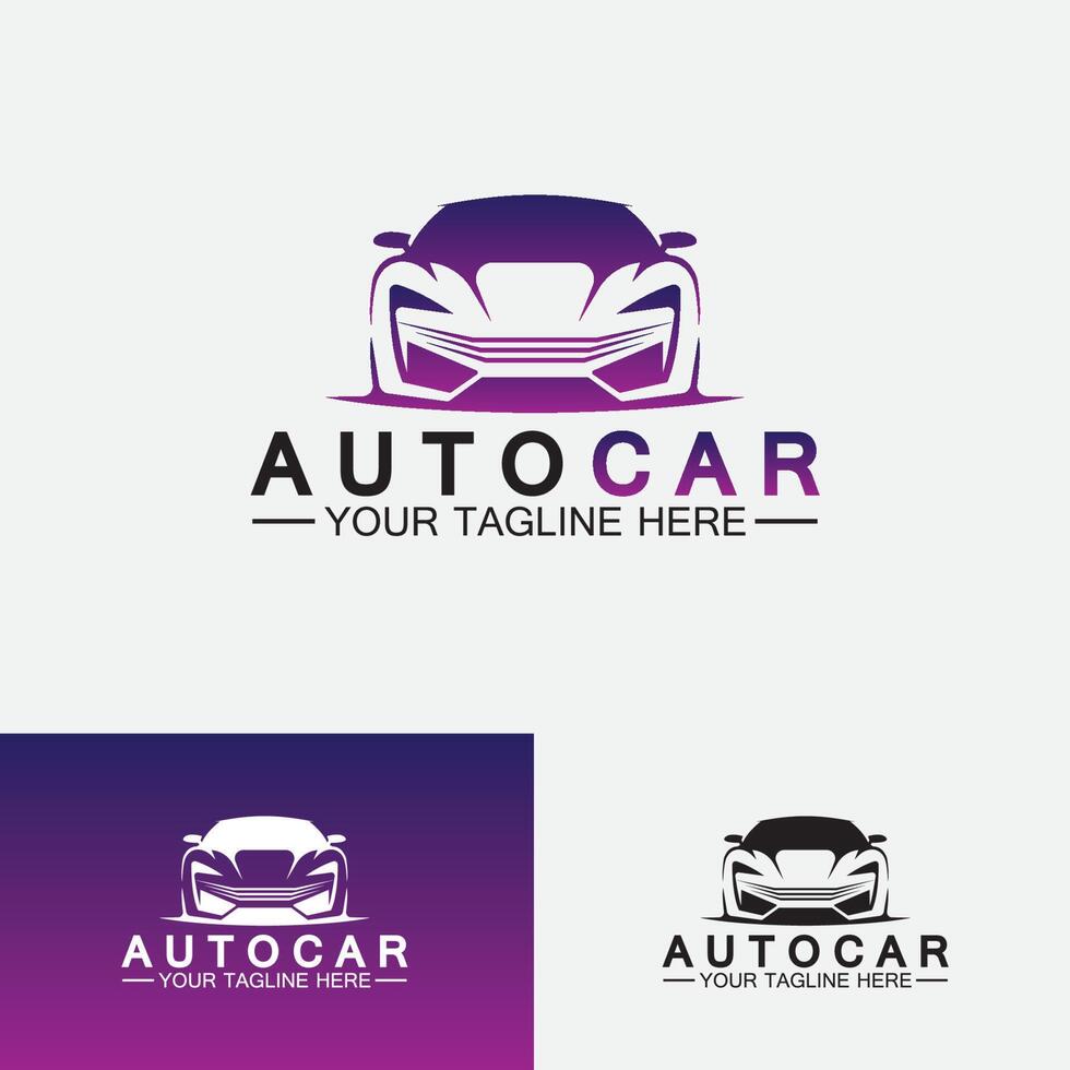 auto auto logo ontwerp met concept sportwagen voertuig pictogram silhouette.vector illustratie ontwerpsjabloon. vector