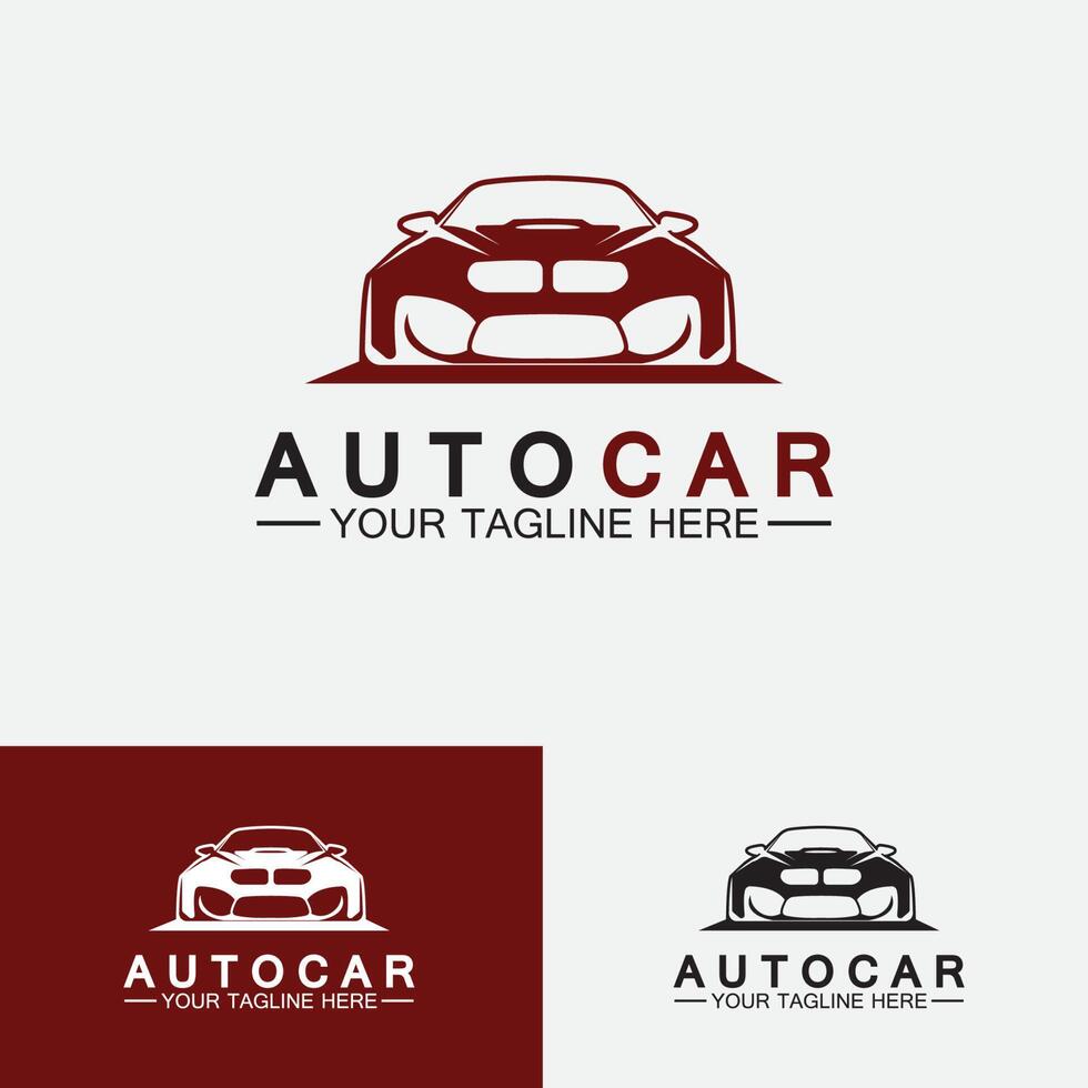 auto auto logo ontwerp met concept sportwagen voertuig pictogram silhouette.vector illustratie ontwerpsjabloon. vector