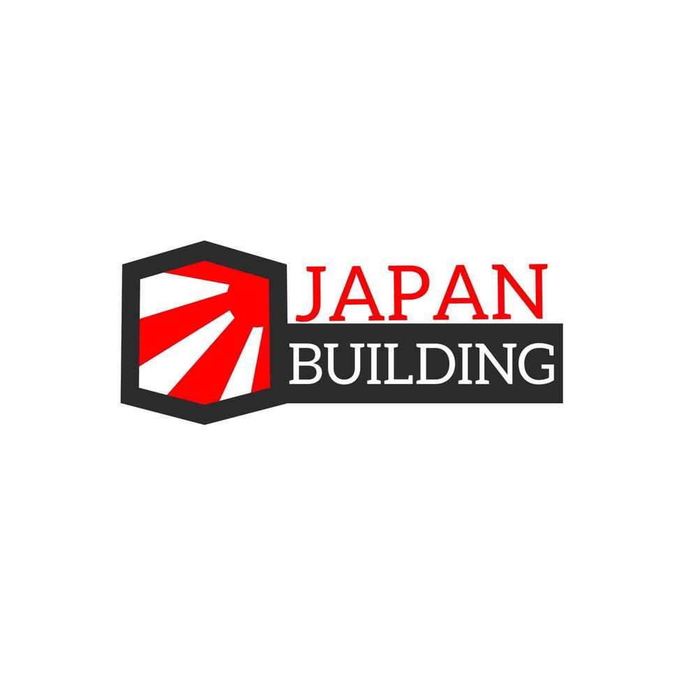 japan gebouw logo voor bedrijf of bedrijf vector
