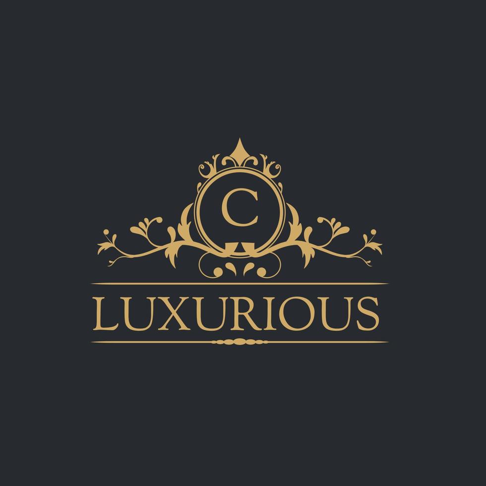 luxe logo sjabloon in vector voor restaurant, royalty, boetiek, café, hotel, heraldisch, sieraden, mode en andere vectorillustraties