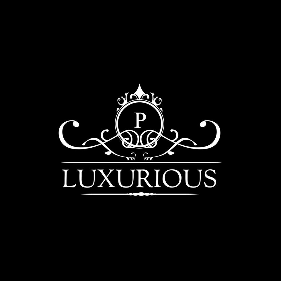 luxe logo sjabloon in vector voor restaurant, royalty, boetiek, café, hotel, heraldisch, sieraden, mode en andere vectorillustraties