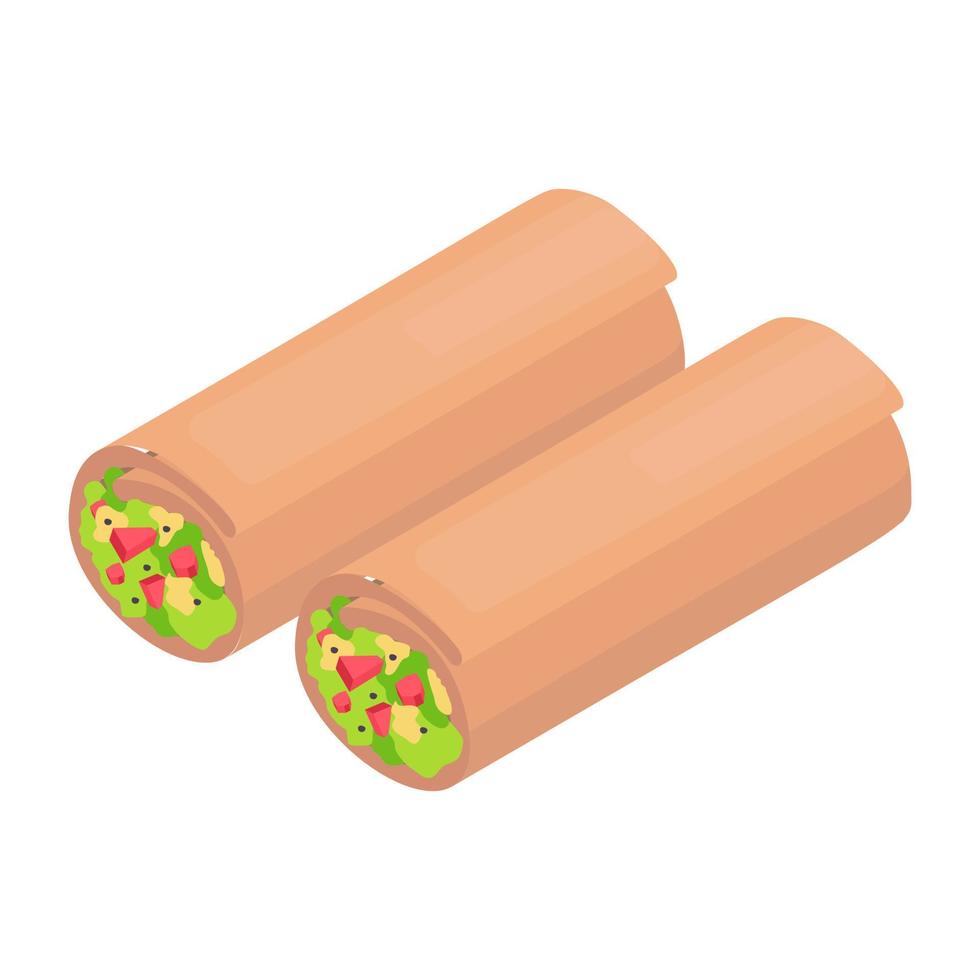 tortilla rolls concepten vector