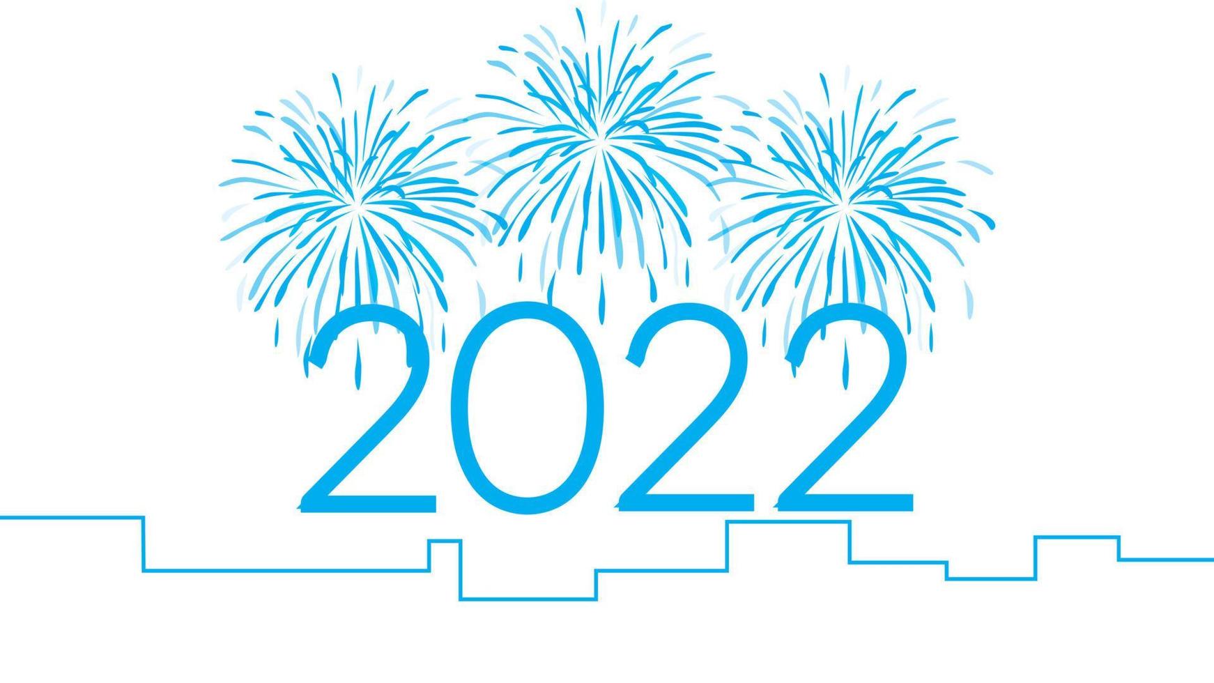 nieuwjaar 2022. vectorillustratie van gelukkig nieuwjaar gratis vector