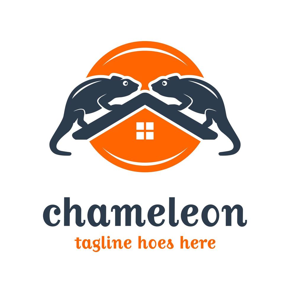 kameleon dier vector logo ontwerp
