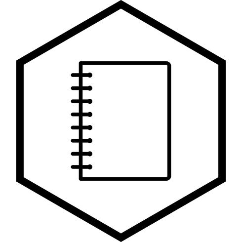 Spiraalvormig Notebook pictogram ontwerp vector