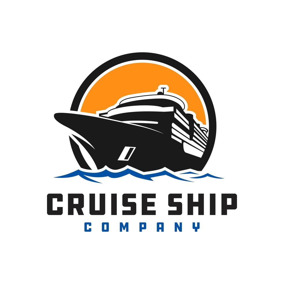 cruiseschip logo ontwerp vector