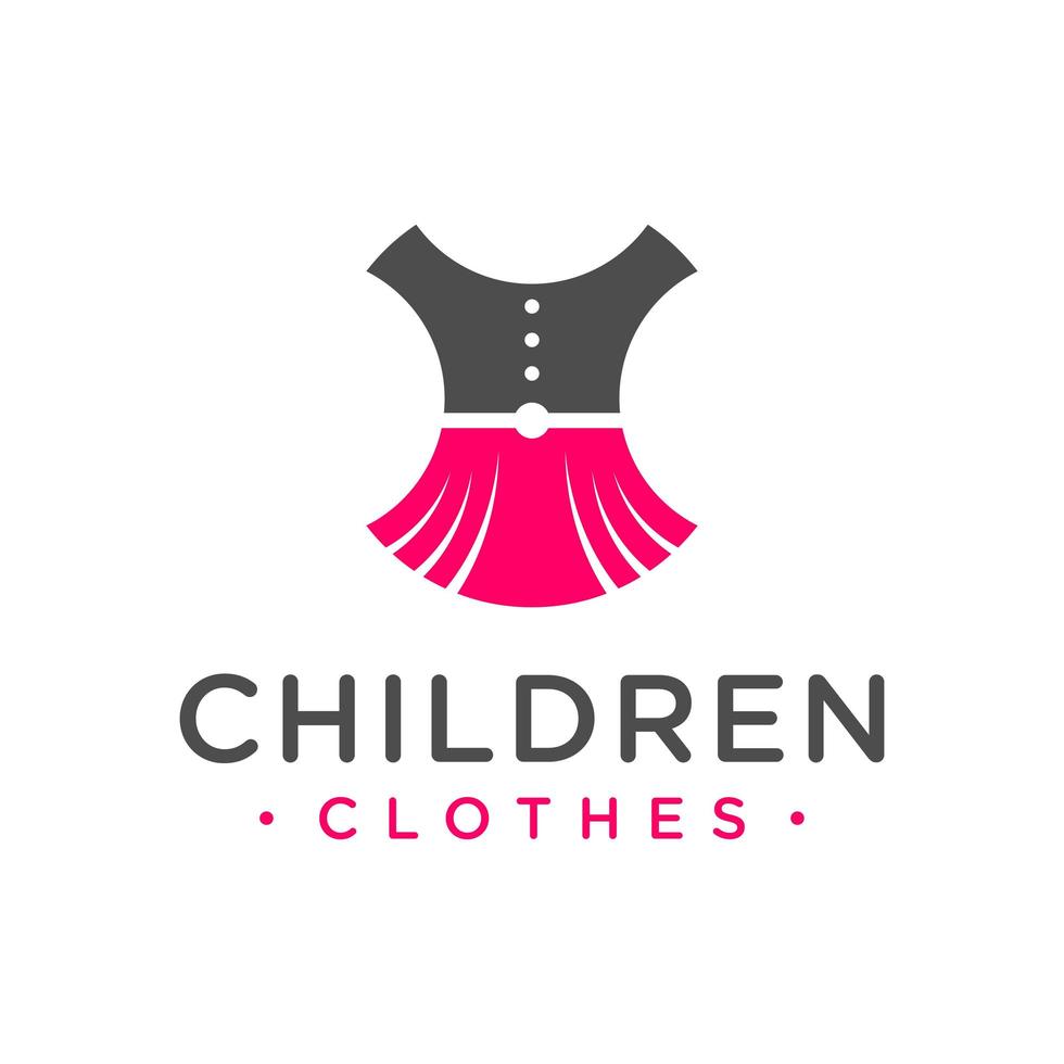 kinderkleding modern logo vector