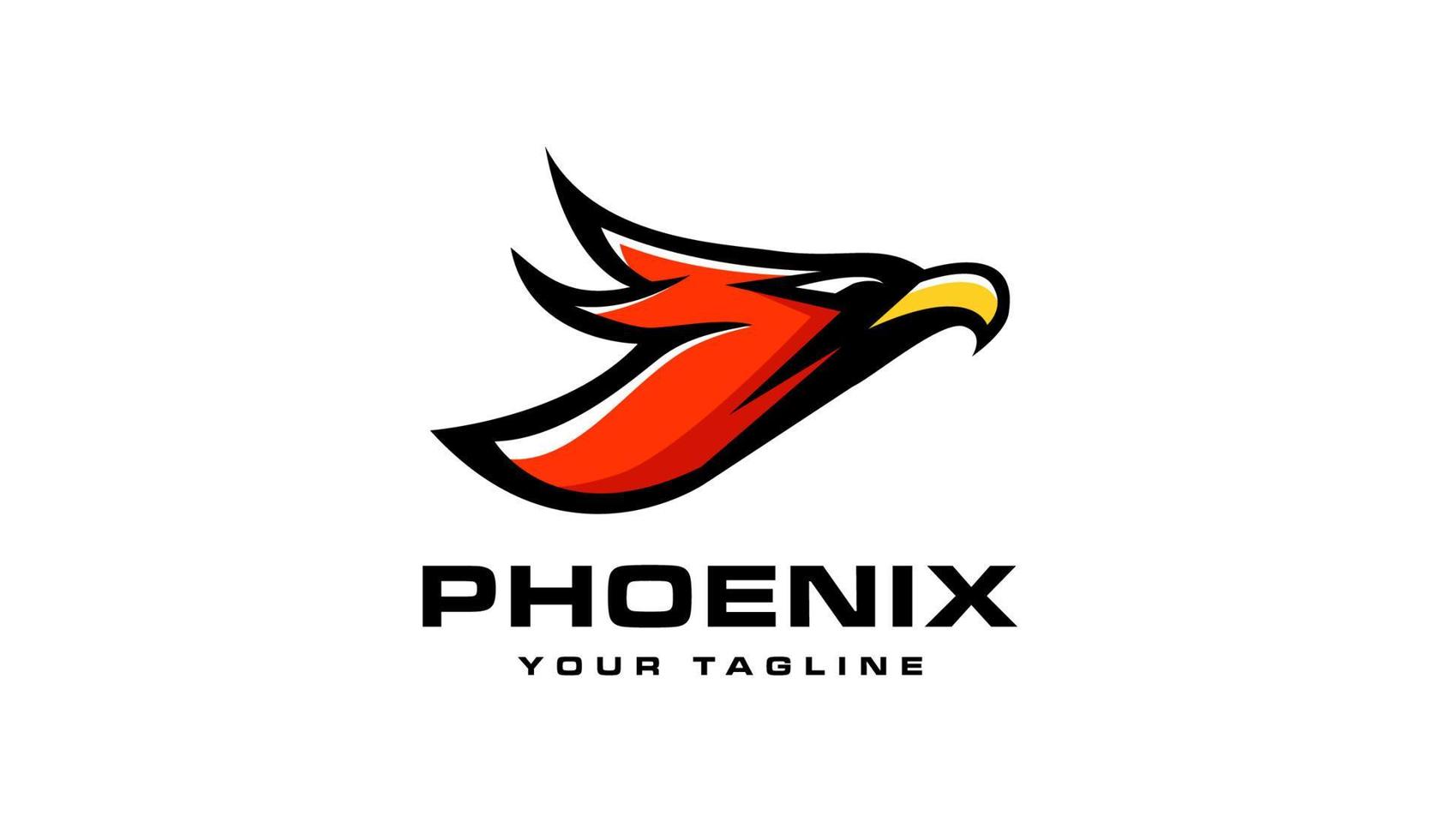 phoenix logo ontwerp vector