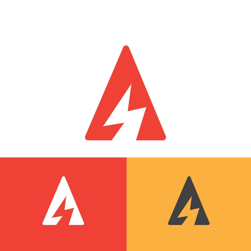 een brief in donder vector logo-ontwerp
