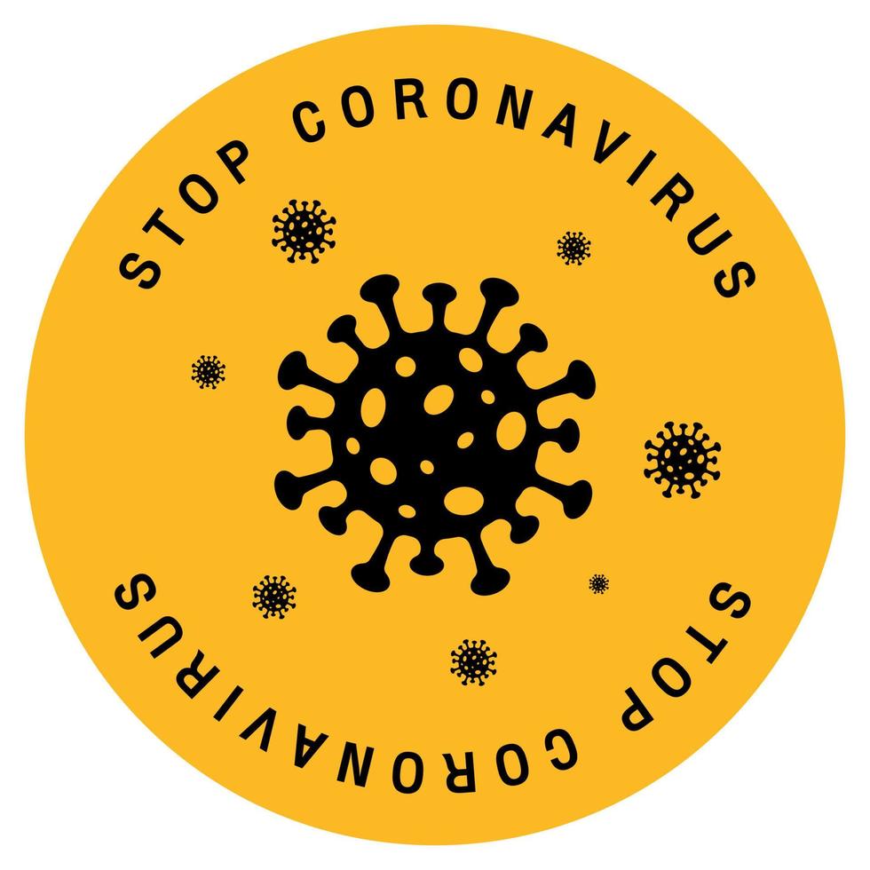 virus stop icoon. coronavirus bescherming symbool., stop covid-19 teken en symbool vectorillustratie vector