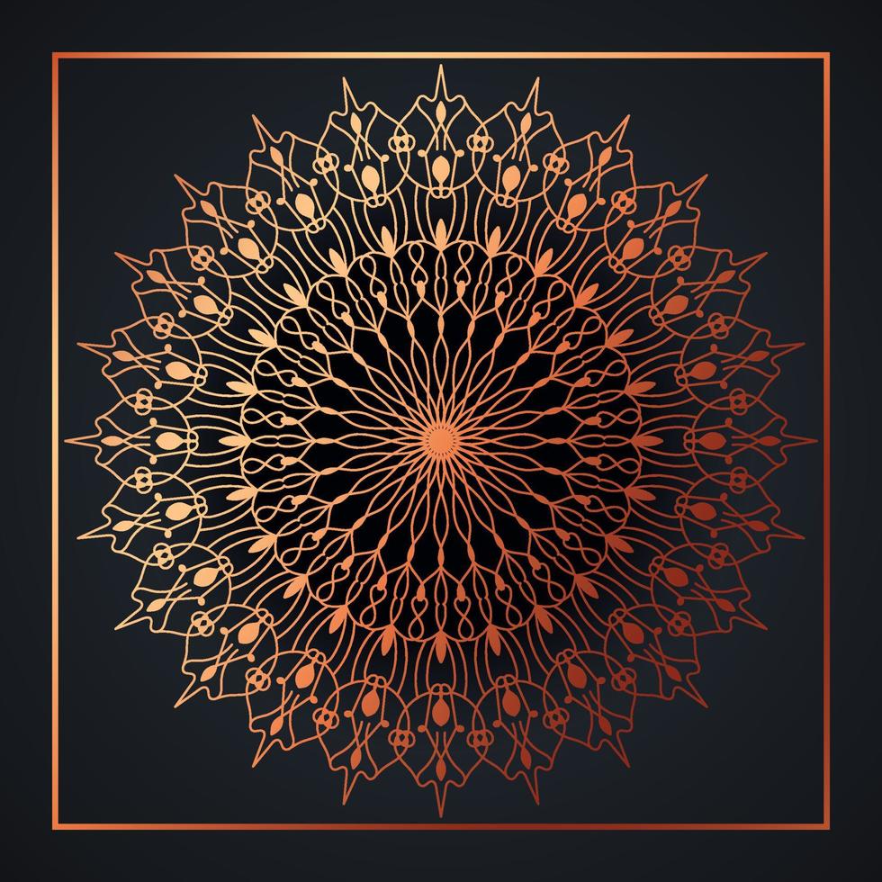 mandala abstract ornament zwarte achtergrond met gouden arabesk patroon arabisch goud islamitisch arabesk ornament, gouden bloemen, sier decoratie pro vector