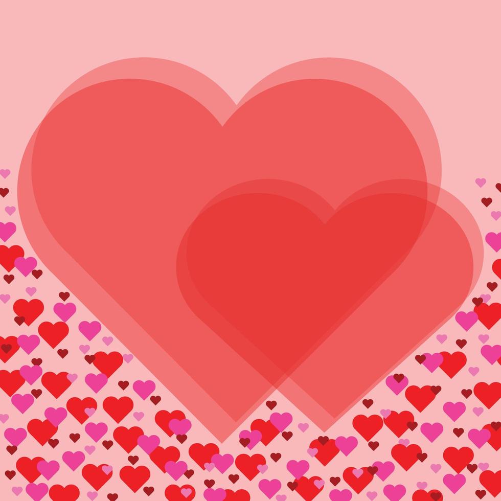 roze harten achtergrond vectorillustratie gebruikt voor valentijnskaarten op valentijnsdag vector