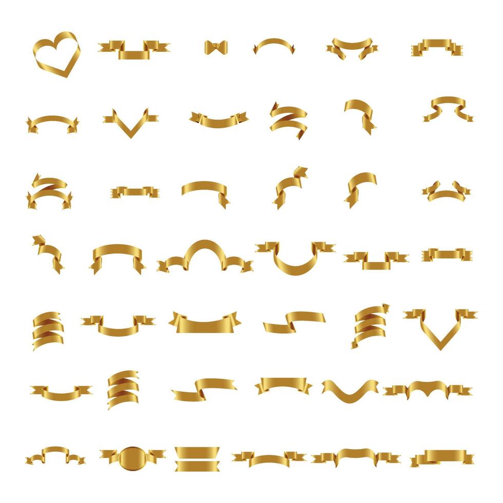 gouden lint in geïsoleerde witte achtergrond, vectorillustratie vector