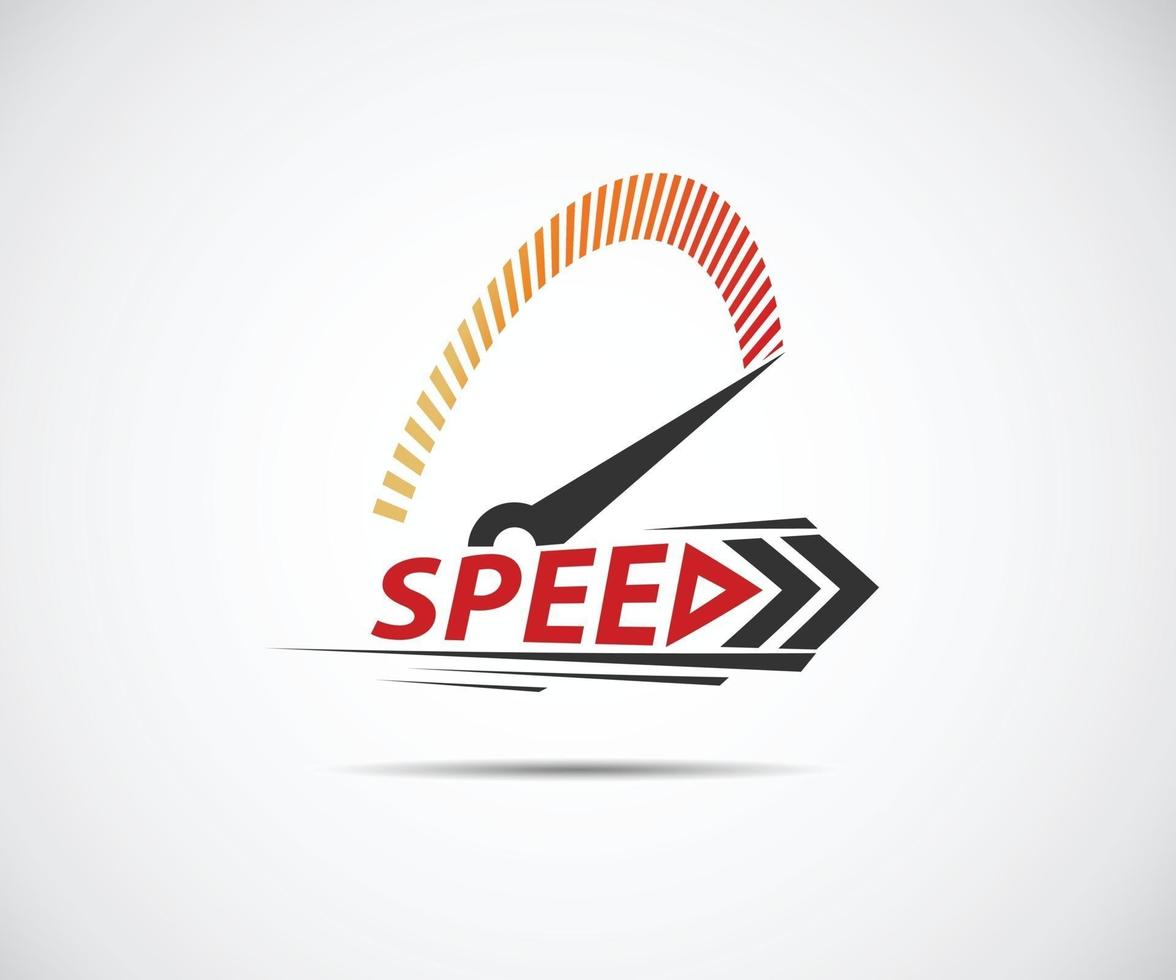 snelheid. logo race-evenement. snelheidsmeter vector