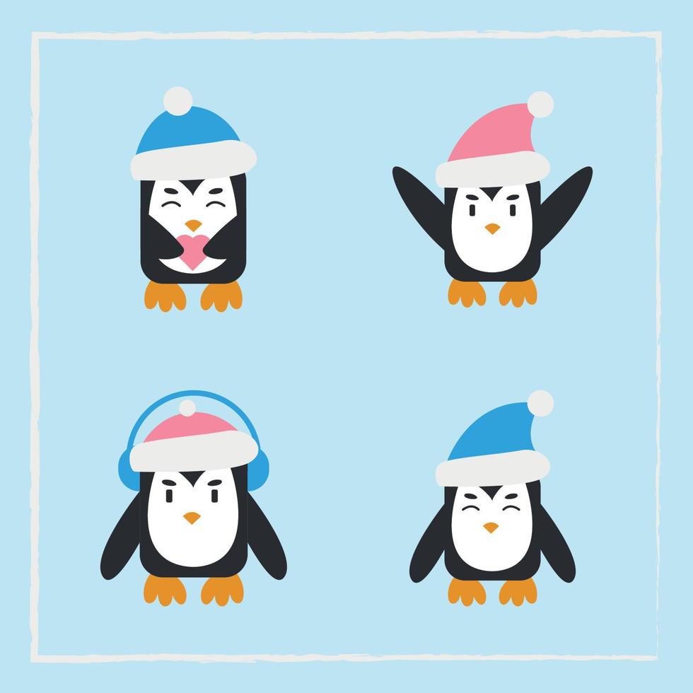 schattige pinguïn collectie set vector