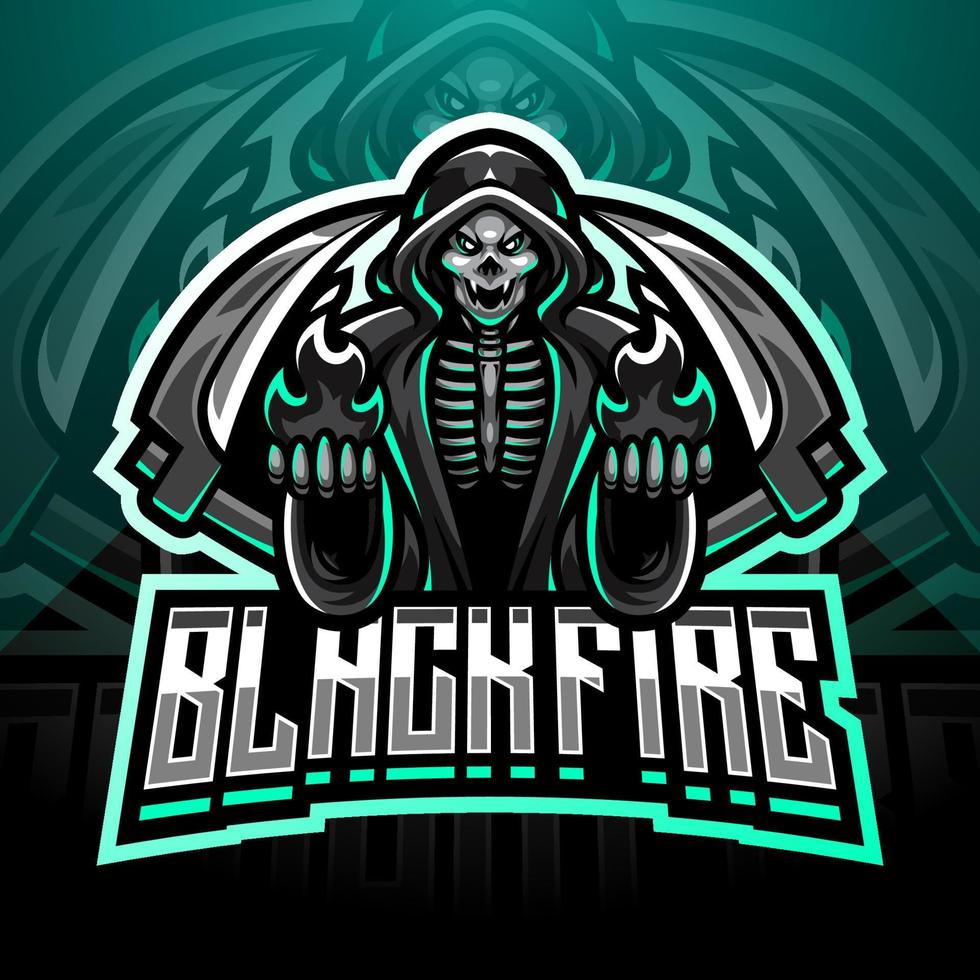 schedel reaper logo mascotte ontwerp vector