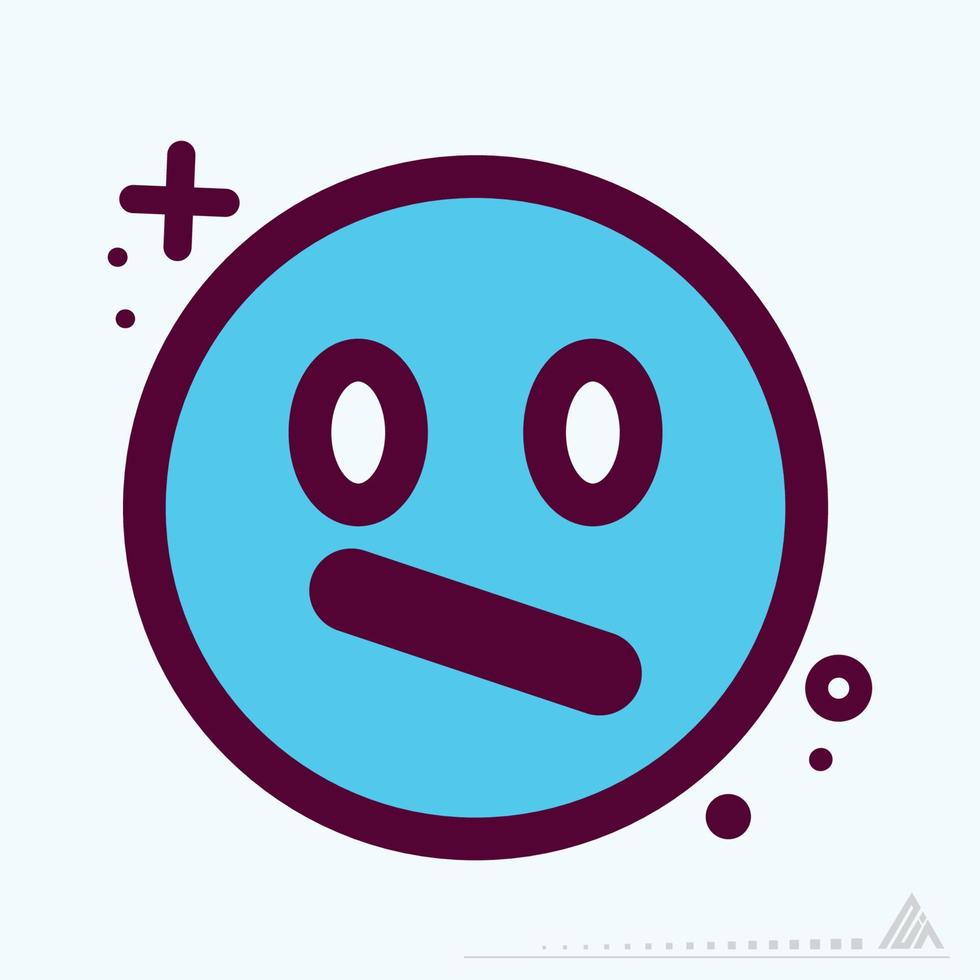 icon emoticon benieuwd - mbe syle vector