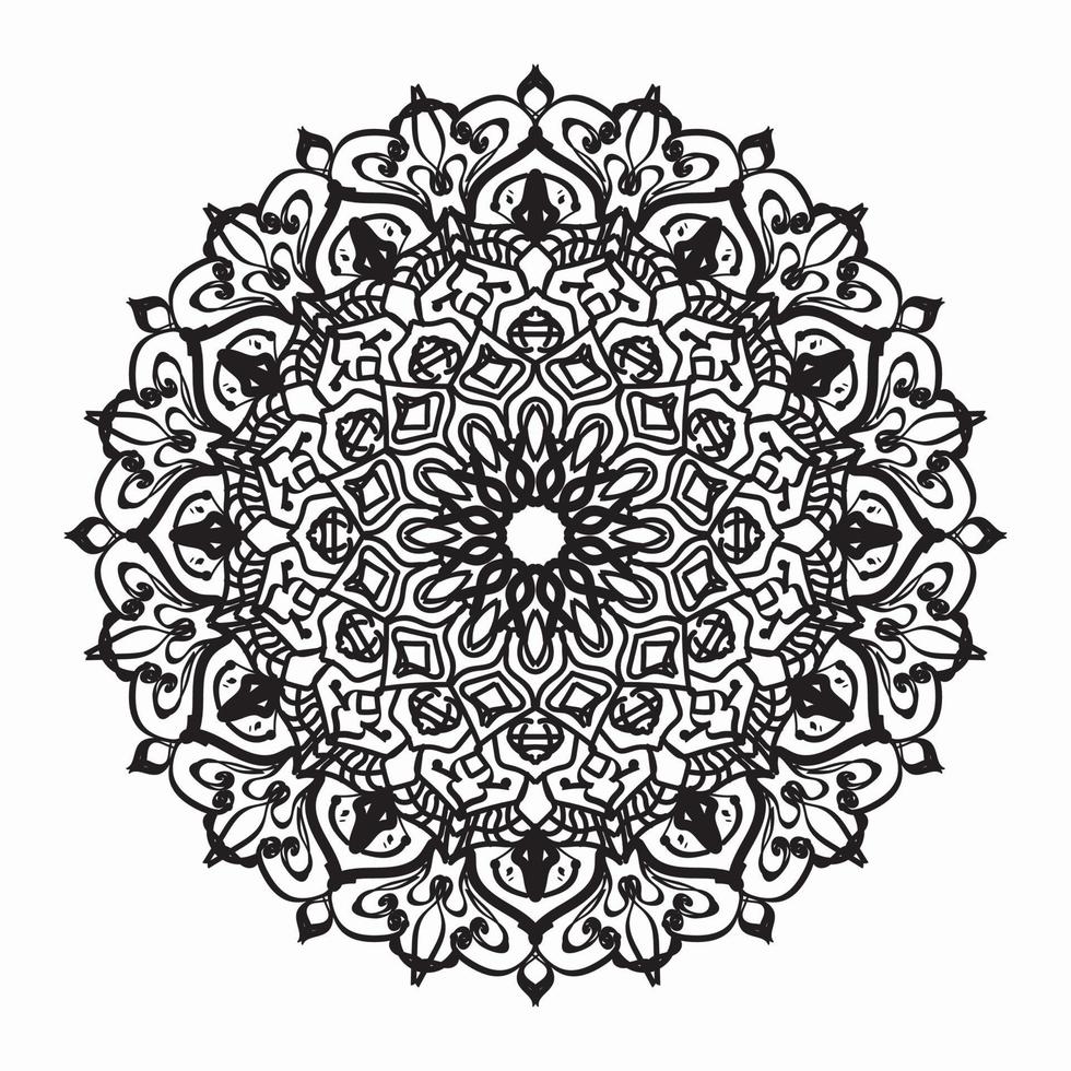 patroon in de vorm van een mandala voor henna, mehndi, tatoeage, decoratie. decoratieve decoratie in etnische oosterse stijl. boek pagina teer. vector