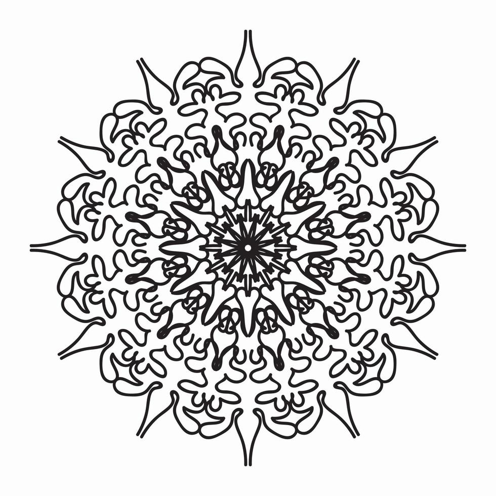 patroon in de vorm van een mandala voor henna, mehndi, tatoeage, decoratie. decoratieve decoratie in etnische oosterse stijl. boek pagina teer. vector