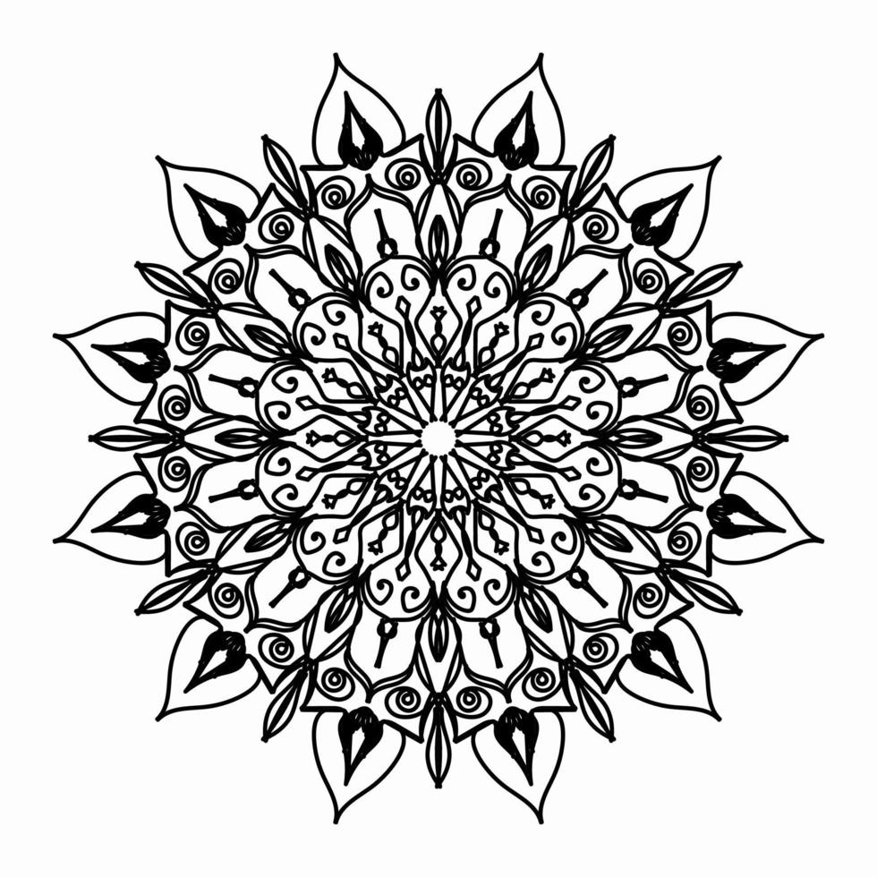 textuur papier gesneden Indiase mandala vector