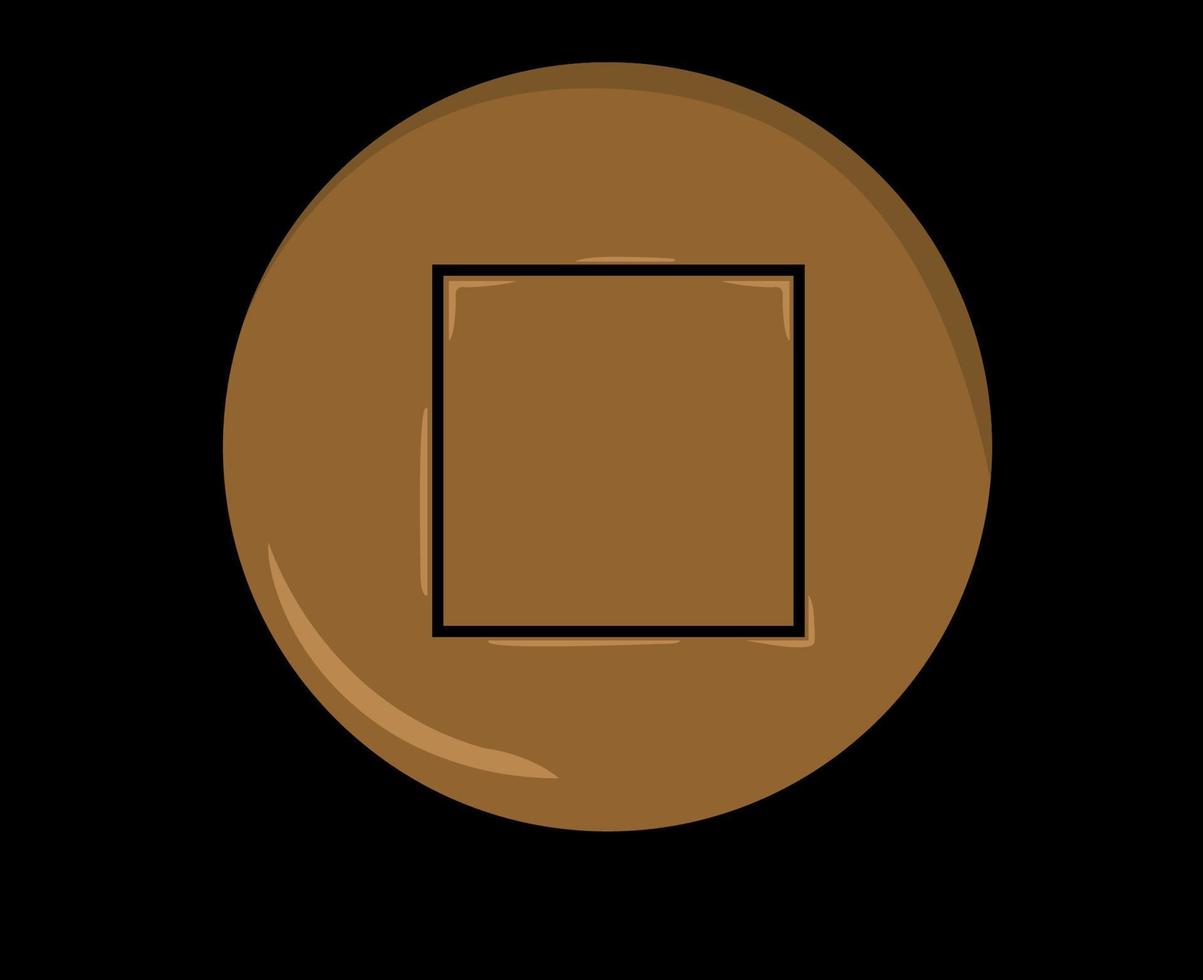 suiker honingraten in een vierkante symbool bruine vorm vector snoep illustratie