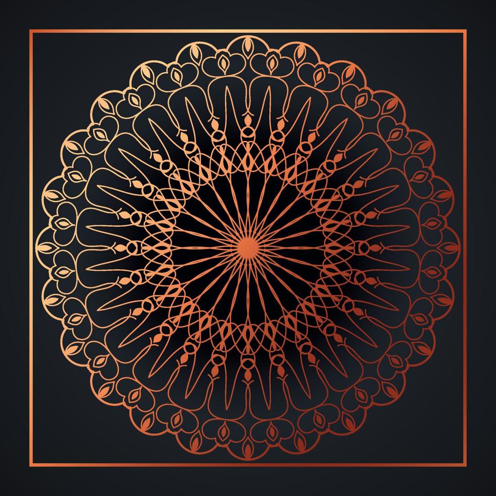 mandala abstract ornament zwarte achtergrond met gouden arabesk patroon arabisch goud islamitisch arabesk ornament, gouden bloemen, sier decoratie pro vector