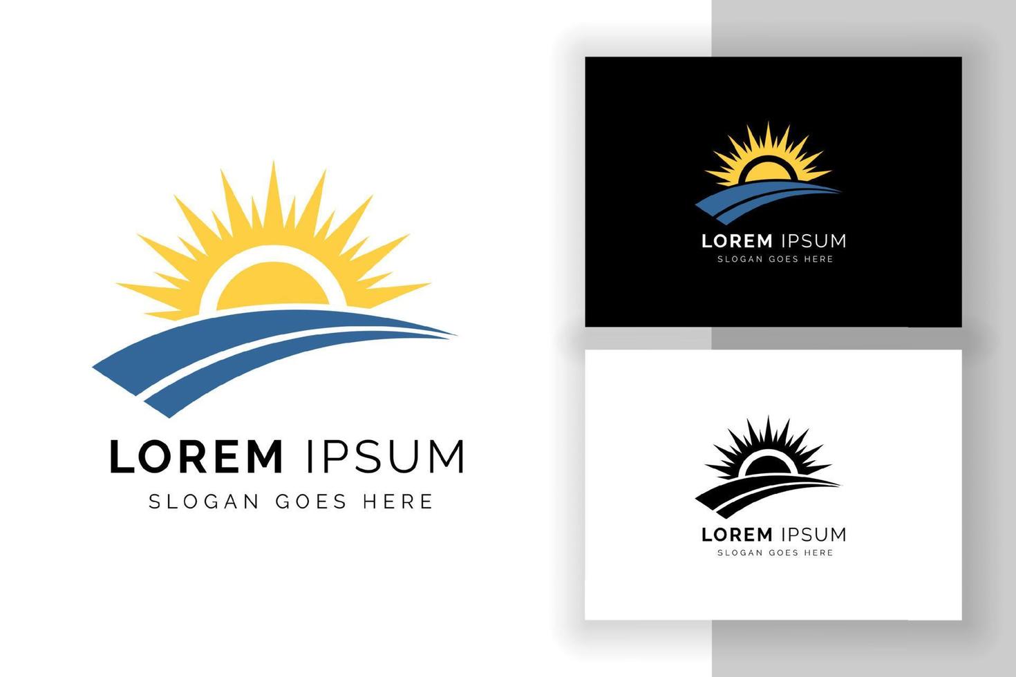 zon logo teken symbool ontwerpsjabloon. creatieve zon logo illustratie. vector