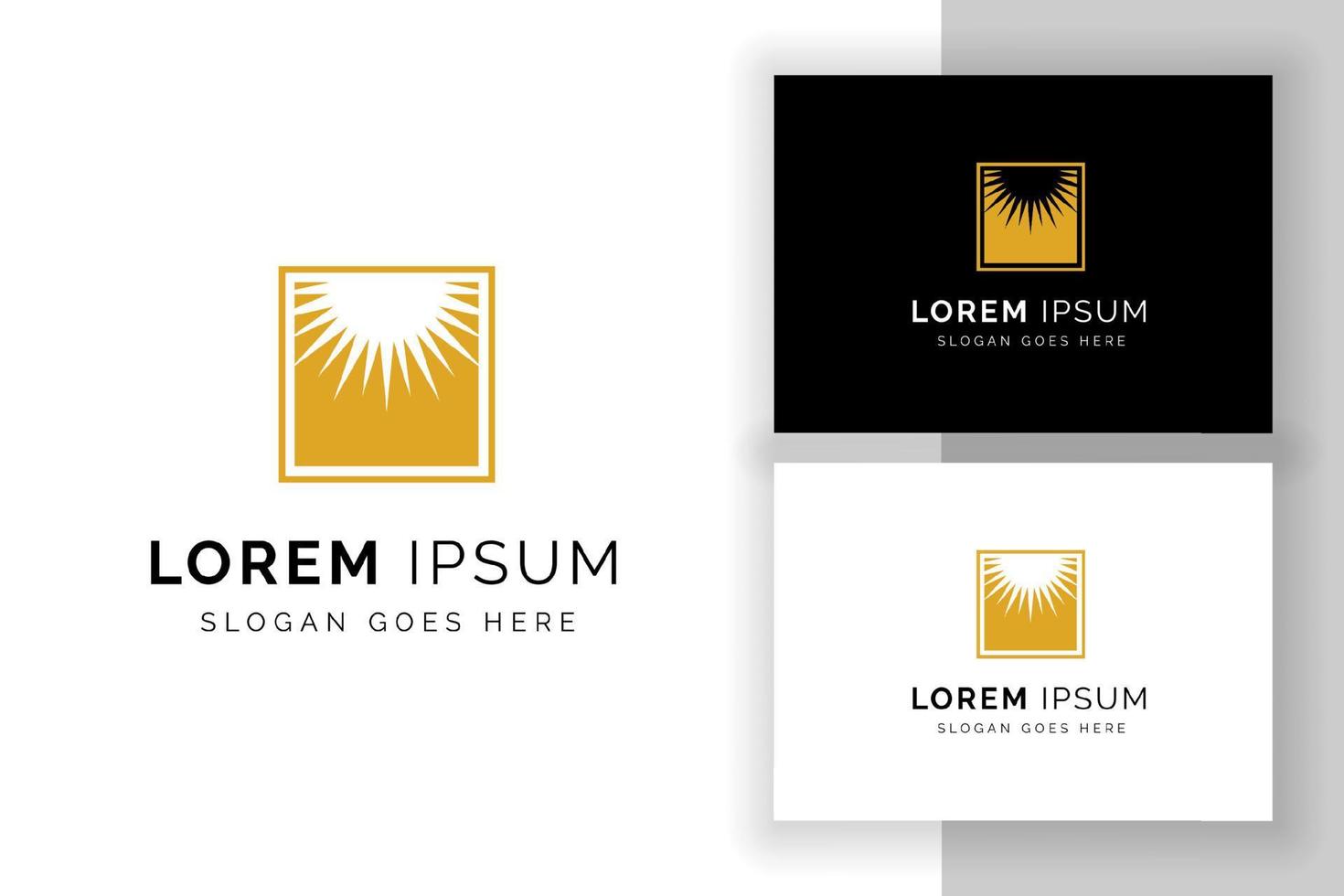 zon logo teken symbool ontwerpsjabloon. creatieve zon logo illustratie. vector