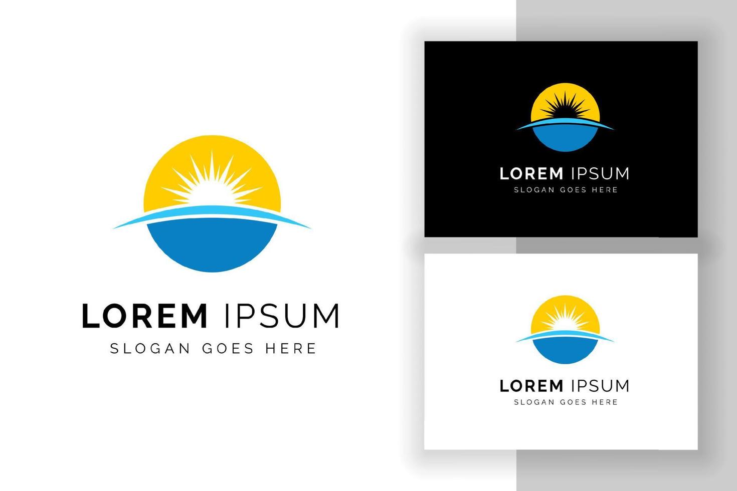 zon logo teken symbool ontwerpsjabloon. creatieve zon logo illustratie. vector