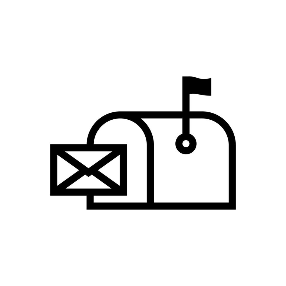 mailbox pictogram eenvoudig ontwerp vector