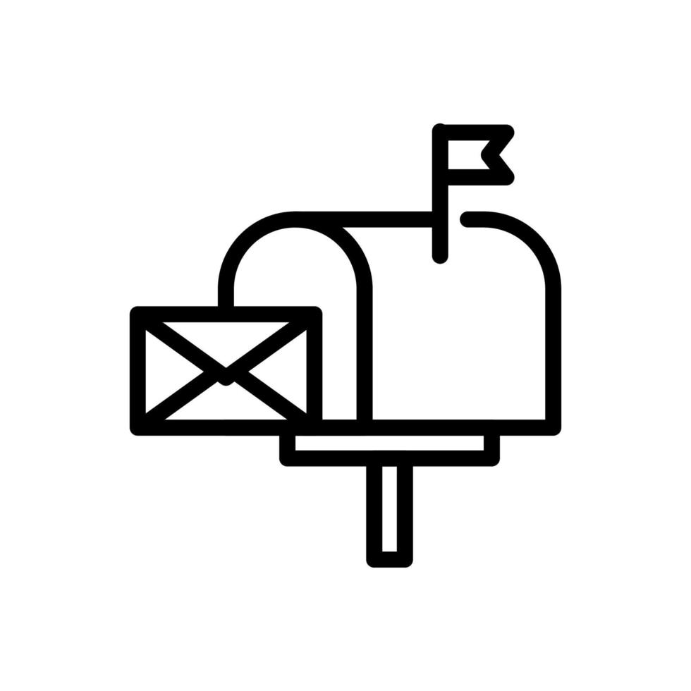 mailbox pictogram eenvoudig ontwerp vector