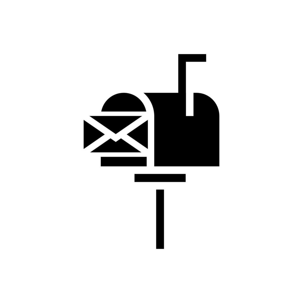 mailbox pictogram eenvoudig ontwerp vector