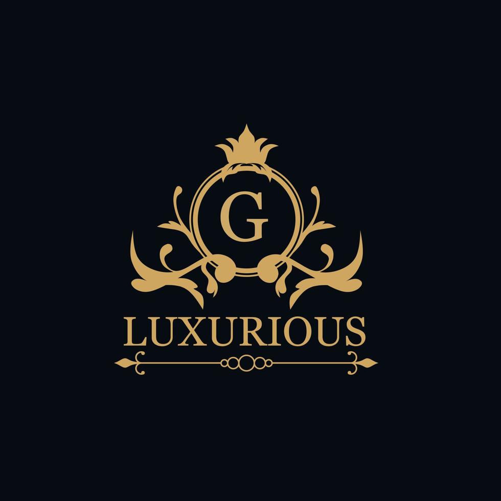 luxe logo sjabloon in vector voor restaurant, royalty, boetiek, café, hotel, heraldisch, sieraden, mode en andere vectorillustraties