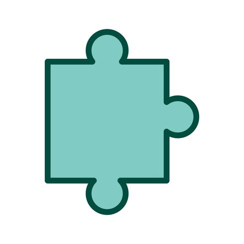 Puzzel stuk pictogram ontwerp vector